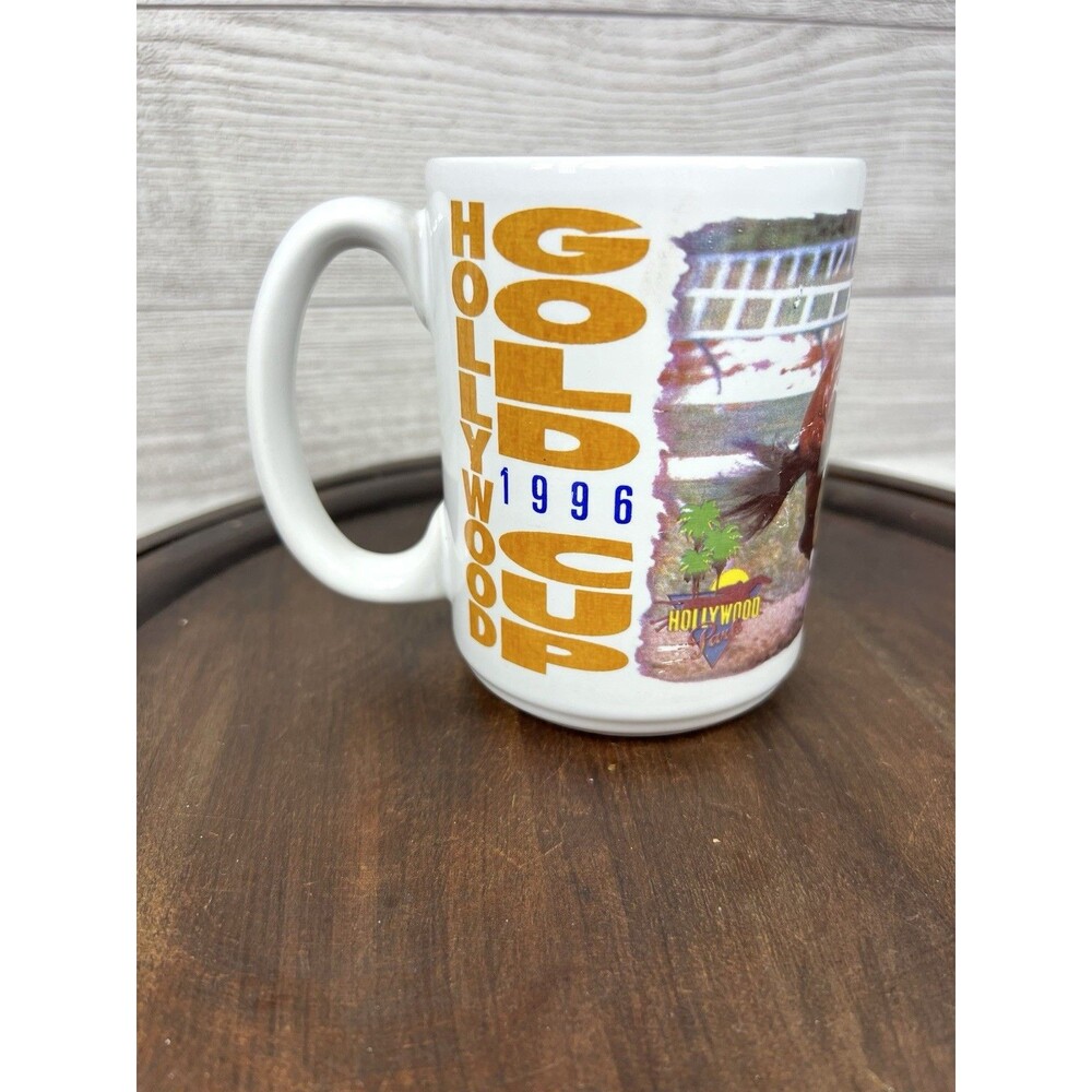 Hollywood Park Gold Cup Horse Race 1996 Siphon Large Mug Cup Vintage 90s Retro